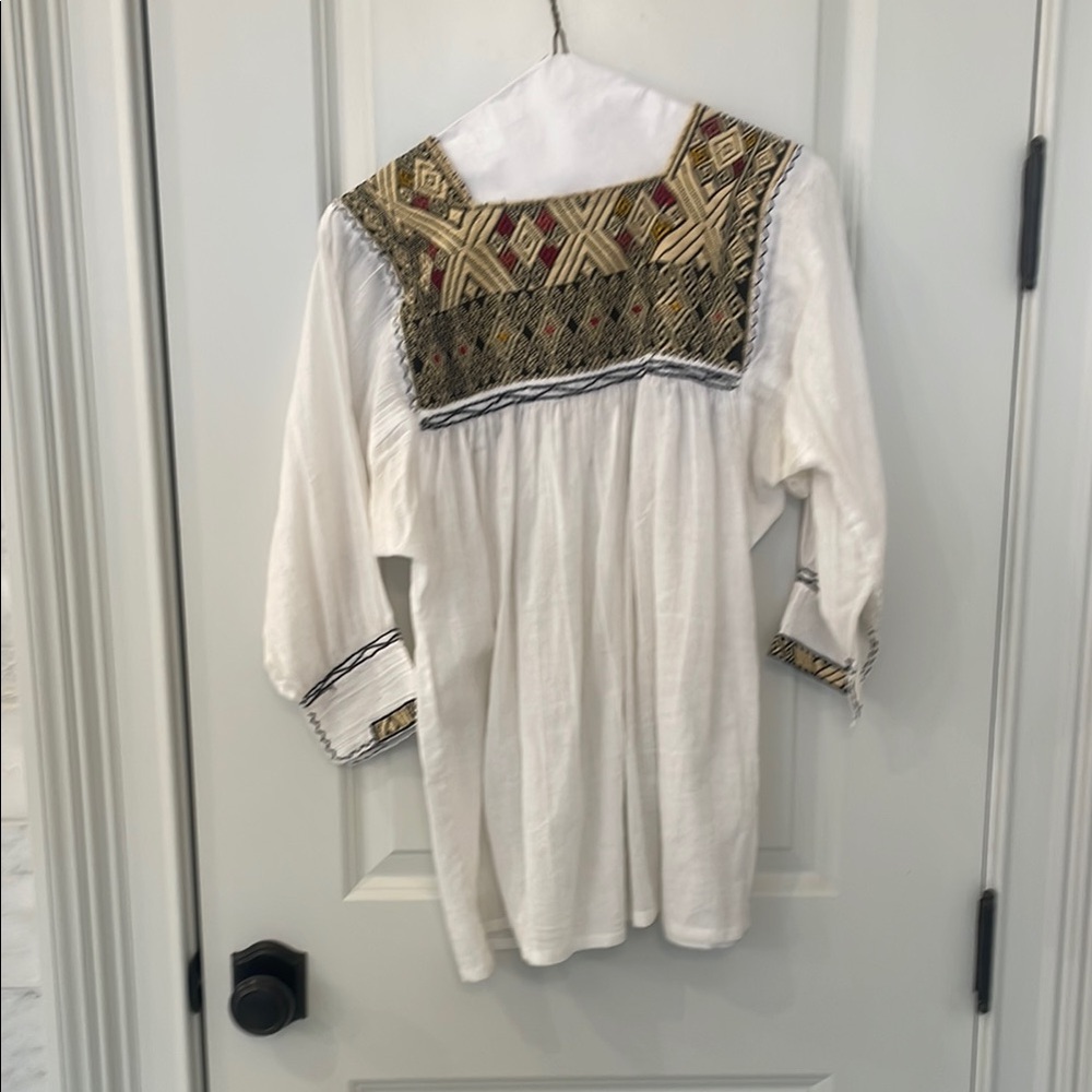 Embroidered White Margot by Loren San Andres Boho Blouse